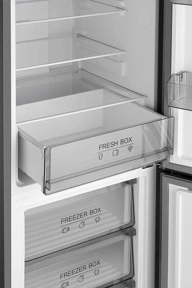 Холодильник WEISSGAUFF WRK 185 Total NoFrost Inverter Beige Glass