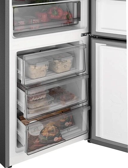 Холодильник WEISSGAUFF WRK 185 Total NoFrost Inverter Beige Glass
