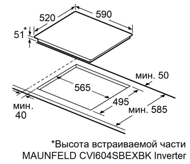 Электрическая варочная панель Maunfeld CVI604SBEXBK Inverter Электрическая варочная панель Maunfeld CVI604SBEXBK Inverter