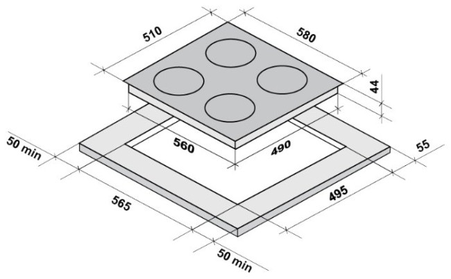 Варочная панель Fornelli PV 60 Dolce WH