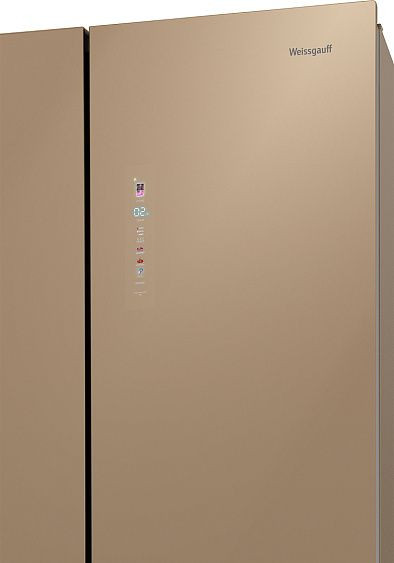 Холодильник WEISSGAUFF WCD 510 Built-in Inverter NoFrost Сhampagne Glass Холодильник WEISSGAUFF WCD 510 Built-in Inverter NoFrost Сhampagne Glass