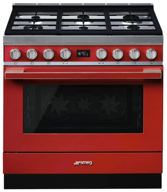 Комбинированная плита smeg CPF9GPR Комбинированная плита smeg CPF9GPR