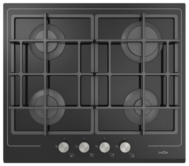 Газовая варочная панель THOR TGH 60 4G AI AL CI BLACK Газовая варочная панель THOR TGH 60 4G AI AL CI BLACK