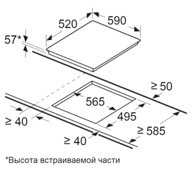 Встраиваемая индукционная варочная панель Maunfeld CVI594MBGBR