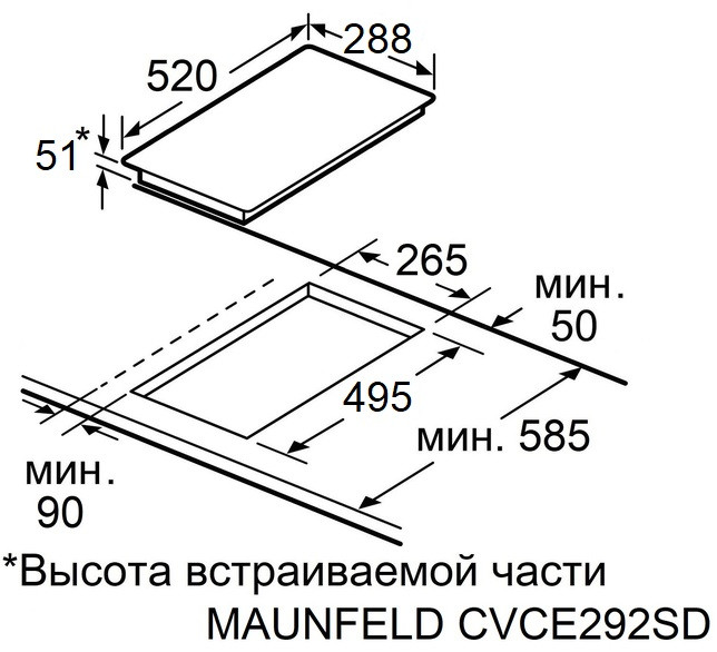 Электрическая варочная панель Maunfeld EVCE292SDPBK Электрическая варочная панель Maunfeld EVCE292SDPBK