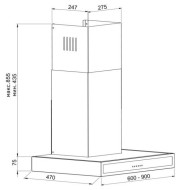 Каминная вытяжка Korting KHC 6771 N Каминная вытяжка Korting KHC 6771 N