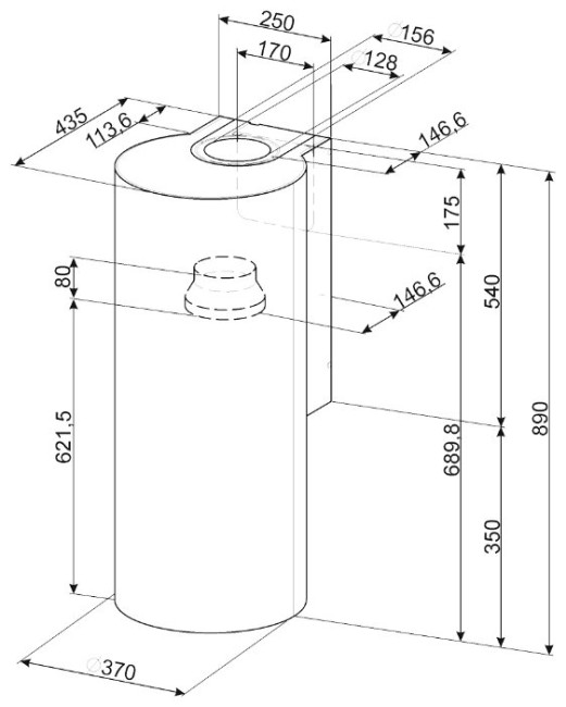 Каминная вытяжка smeg KR 37 XE Каминная вытяжка smeg KR 37 XE