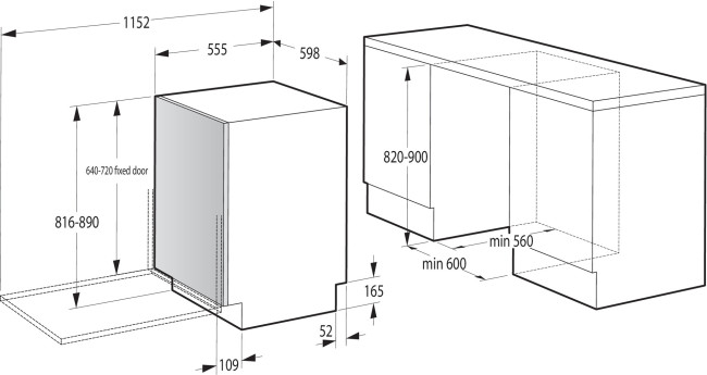 Встраиваемая посудомоечная машина Gorenje GV 663C61