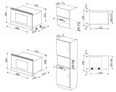 Микроволновая печь встраиваемая smeg MP122N1