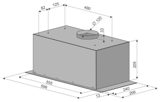Встраиваемая вытяжка Konigin FlatBox Black 50