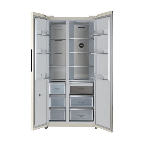 Холодильник TESLER RSD-537BI MARBLE BEIGE Холодильник TESLER RSD-537BI MARBLE BEIGE