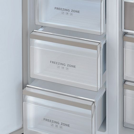 Холодильник TESLER RSD-537BI MARBLE BEIGE Холодильник TESLER RSD-537BI MARBLE BEIGE