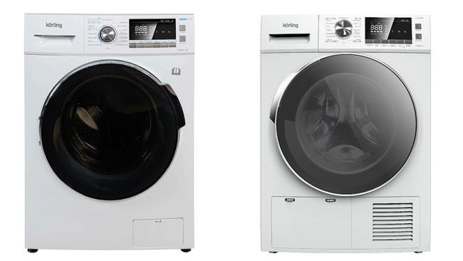 Комплект стиральная и сушильная машина Korting KWM 57IT1490 + KD 60HPT8 Комплект стиральная и сушильная машина Korting KWM 57IT1490 + KD 60HPT8