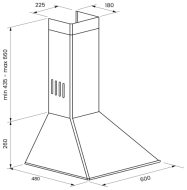 Каминная вытяжка Kuppersberg ONDA 60 W Каминная вытяжка Kuppersberg ONDA 60 W