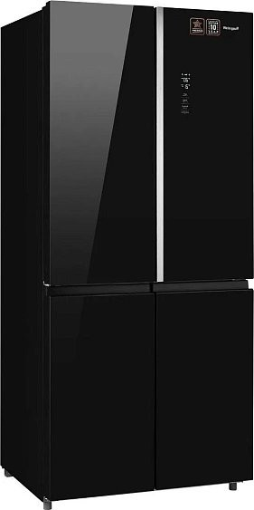 Холодильник WEISSGAUFF WCD 590 NoFrost Inverter Premium EcoFresh Black Glass