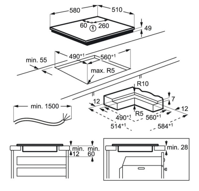 Встраиваемая индукционная варочная панель Electrolux EIV 63440 BS