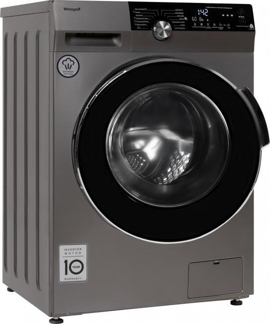 Стиральная машина Weissgauff WM 4947 DC Inverter Steam Silver Стиральная машина Weissgauff WM 4947 DC Inverter Steam Silver