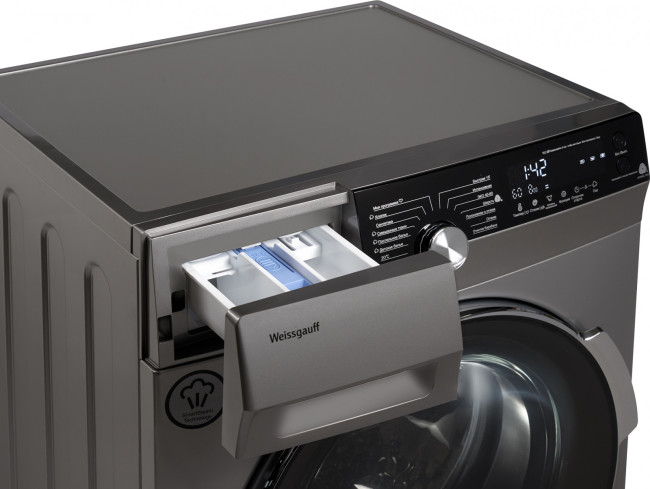 Стиральная машина Weissgauff WM 4947 DC Inverter Steam Silver Стиральная машина Weissgauff WM 4947 DC Inverter Steam Silver