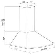 Каминная вытяжка Korting KHC 6535 RB