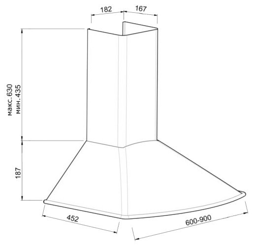 Каминная вытяжка Korting KHC 6535 RB Каминная вытяжка Korting KHC 6535 RB