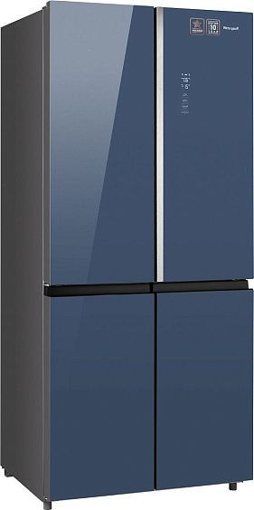 Холодильник WEISSGAUFF WCD 590 NoFrost Inverter Premium EcoFresh Blue Glass