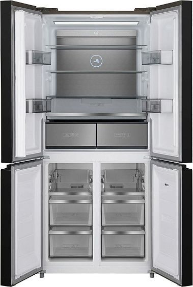 Холодильник WEISSGAUFF WCD 590 NoFrost Inverter Premium EcoFresh Blue Glass