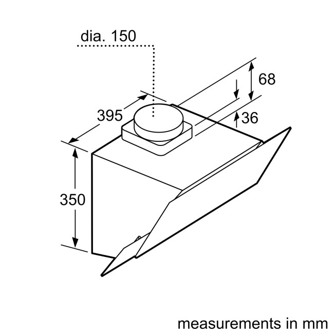 Каминная вытяжка Bosch DWK 065G60T