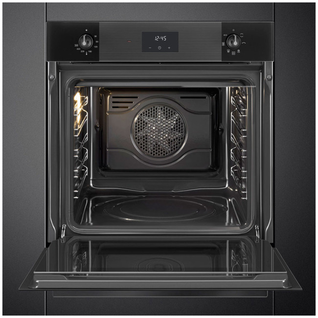 Электрический духовой шкаф Smeg SF6100VB3RU черное стекло Электрический духовой шкаф Smeg SF6100VB3RU черное стекло