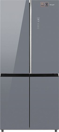 Холодильник WEISSGAUFF WCD 590 NoFrost Inverter Premium EcoFresh Dark Grey Glass