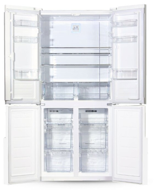 Холодильник Ginzzu NFK-510 White glass