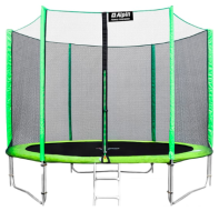 Каркасный батут Alpin 12 ft (374 см) с защитной сеткой и лестницей 374х374х260 см