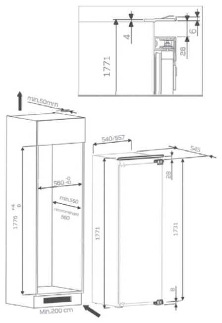 Встраиваемый холодильник KitchenAid KCBNS 18602