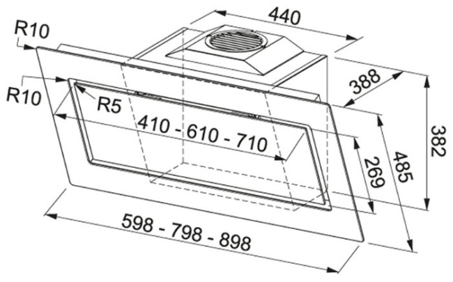 Каминная вытяжка FRANKE FMY 906 BK