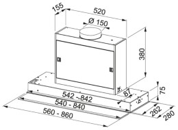 Встраиваемая вытяжка FRANKE FMPOS 608 BI X Встраиваемая вытяжка FRANKE FMPOS 608 BI X