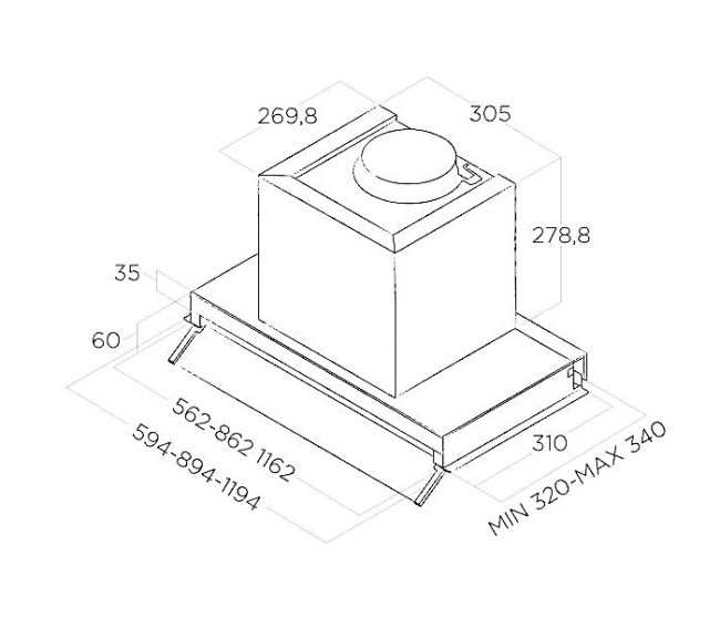 Вытяжка Elica BOXIN LX/BL MAT/A/120