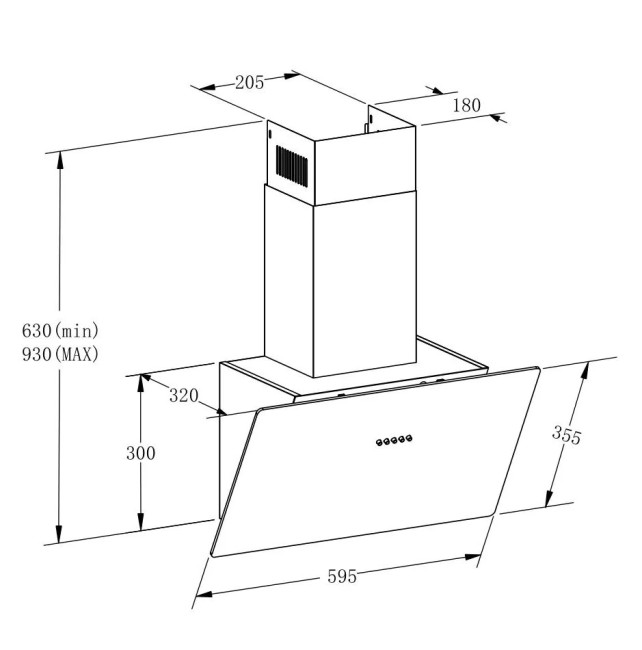 Вытяжка Meferi AIRBOX60WH LIGHT