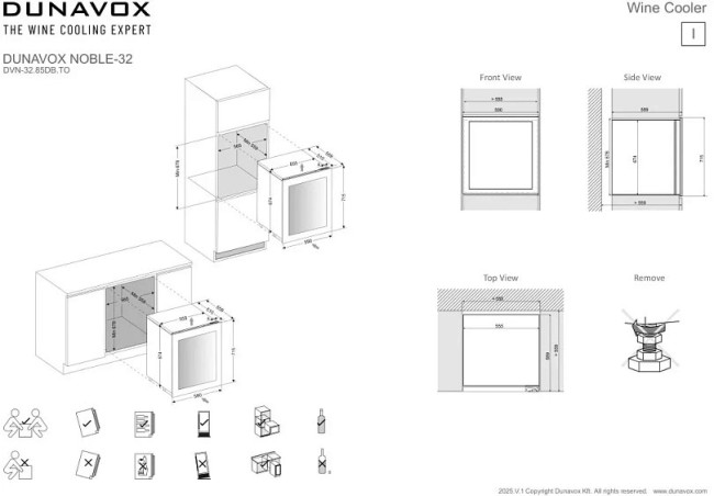 Винный шкаф DUNAVOX DVN-32.85DB.TO Винный шкаф DUNAVOX DVN-32.85DB.TO