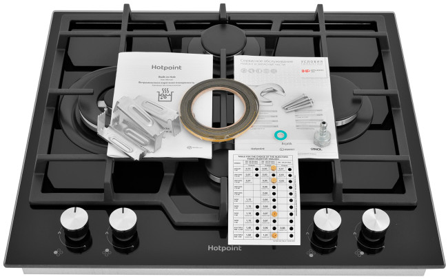 Газовая варочная панель Hotpoint HG 62FD/BK Газовая варочная панель Hotpoint HG 62FD/BK
