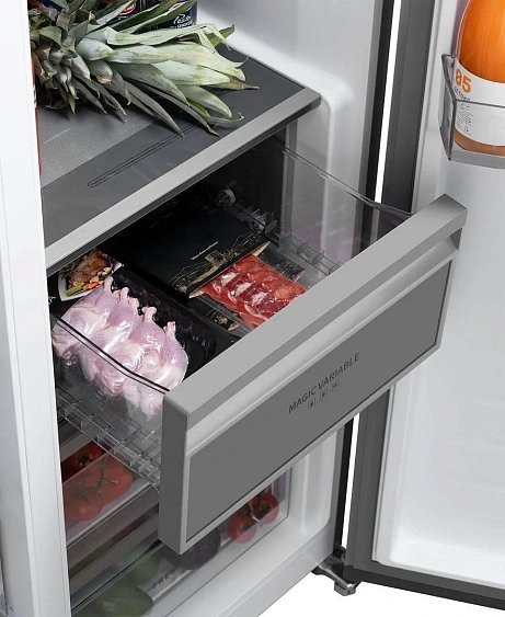 Холодильник WEISSGAUFF WSBS 1036 Inverter NoFrost Premium Black Glass
