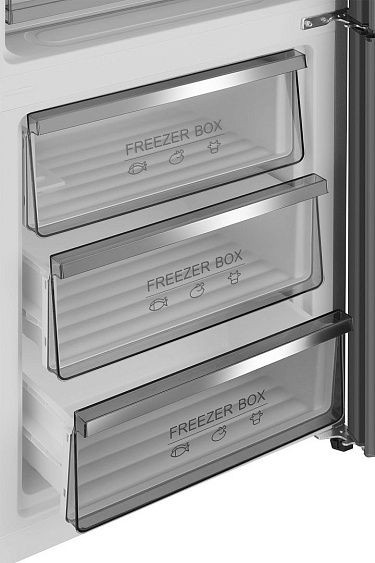 Холодильник WEISSGAUFF WRK 195 D Full NoFrost Bru Steel Glass Холодильник WEISSGAUFF WRK 195 D Full NoFrost Bru Steel Glass
