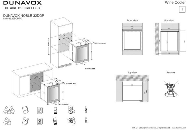 Винный шкаф DUNAVOX DVN-32.85DOP.TO Винный шкаф DUNAVOX DVN-32.85DOP.TO
