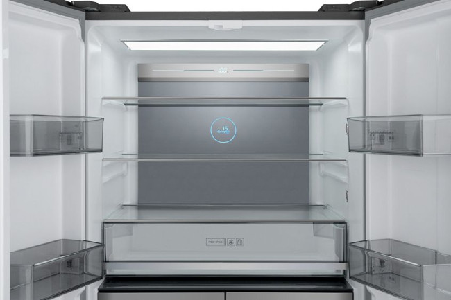Холодильник WEISSGAUFF WCD 590 NoFrost Inverter Premium EcoFresh Inox Glass