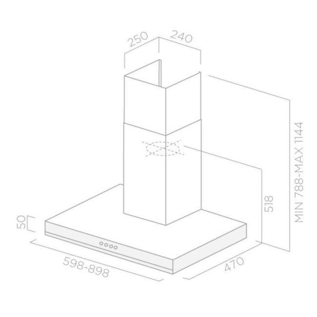 Каминная вытяжка Elica Cube A/60 IX