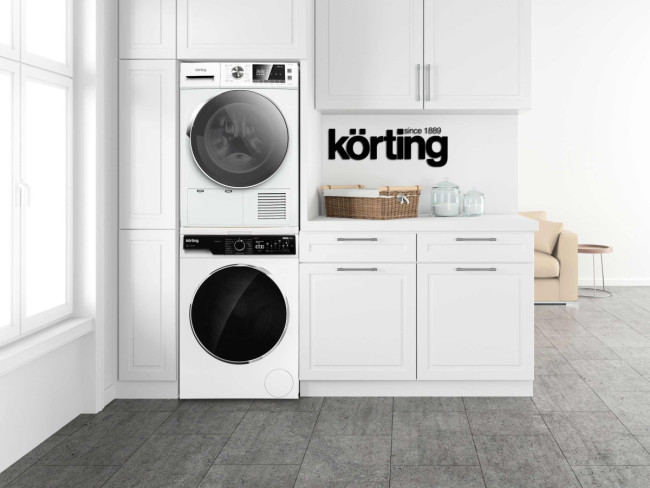 Комплект стиральная и сушильная машина Korting KWM 58ILS1299 + KD 60HPT8 Комплект стиральная и сушильная машина Korting KWM 58ILS1299 + KD 60HPT8