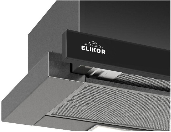 Встраиваемая вытяжка Elikor Slide Glass 60П-1000 черный/черный