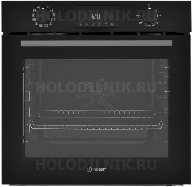 Электрический духовой шкаф Indesit IBFTE 3844 BL черный Электрический духовой шкаф Indesit IBFTE 3844 BL черный