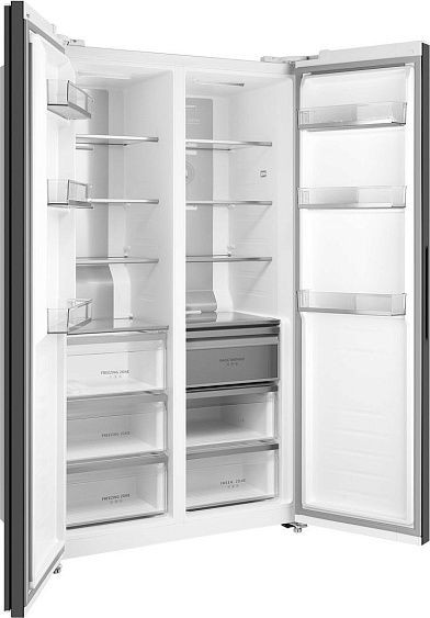 Холодильник WEISSGAUFF WSBS 1036 Inverter NoFrost Premium White Glass