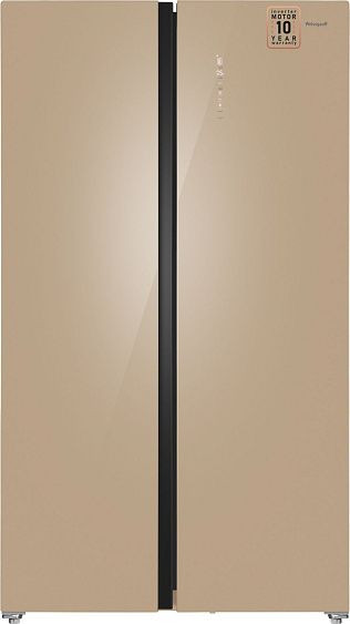 Холодильник WEISSGAUFF WSBS 1036 Inverter NoFrost Premium Сhampagne Glass Холодильник WEISSGAUFF WSBS 1036 Inverter NoFrost Premium Сhampagne Glass