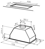 Встраиваемая вытяжка Best Visso ASC Glass 54 Встраиваемая вытяжка Best Visso ASC Glass 54