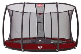 Каркасный батут Berg Elite + InGround Tattoo + Safety Net T-series 430 430х430х207 см Каркасный батут Berg Elite + InGround Tattoo + Safety Net T-series 430 430х430х207 см